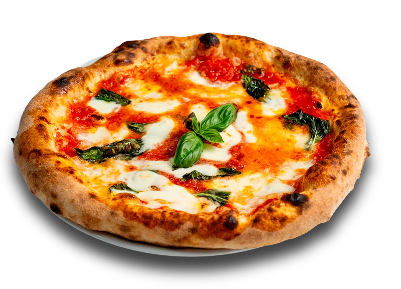 Napoli STG dough baked into a classic Neapolitan pizza