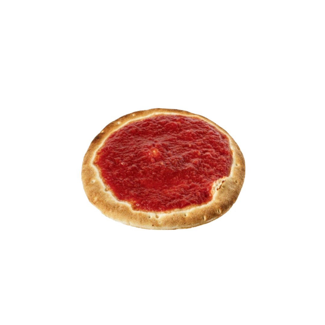 Small gluten-free tomato pizza, ready-topped